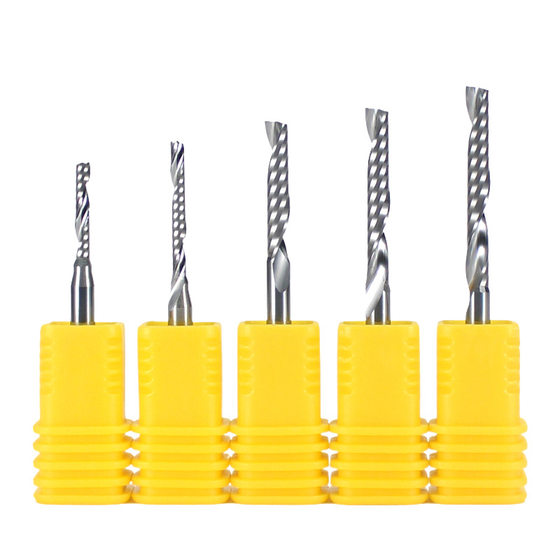 3.175/4/6/8/10/12mm 5A single-edged milling cutter tungsten steel CNC cutter engraving cutter single-edged spiral milling cutter