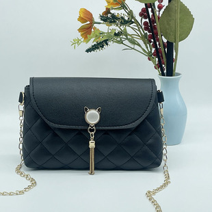Simple diamond bag 2023 new cross-border bag wholesale tasseled bag ladies chain bag