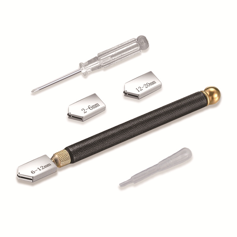 Cross-border wholesale glass knife set multifunctional marble tile roller cutter head Black Diamond scratching knife