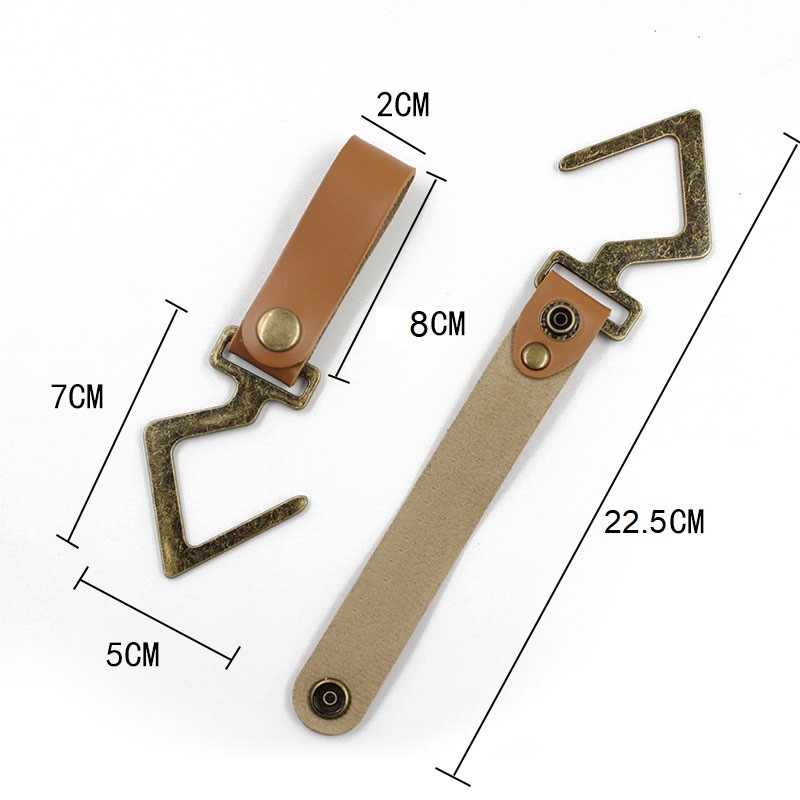 皮革挂钩多功能户外家居厨房客厅悬挂置物露营批发跨境热卖金属