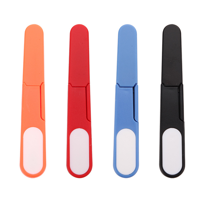 Factory Direct Sales small scissors with lid plastic yarn scissors fish thread scissors cross stitch scissors sewing tool thread scissors yarn scissors