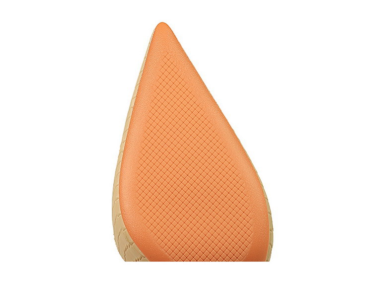 Slim slim heels with high heels and shallow side hollowed-out heels retro serpentine single shoes_voghion.com