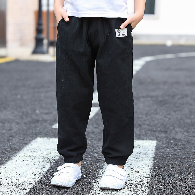 Children's Pants Spring and Summer Thin Children's Loose Leisure Sports Anti-mosquito Pants Children's Pocket Outer Wear Long Pants Wholesale