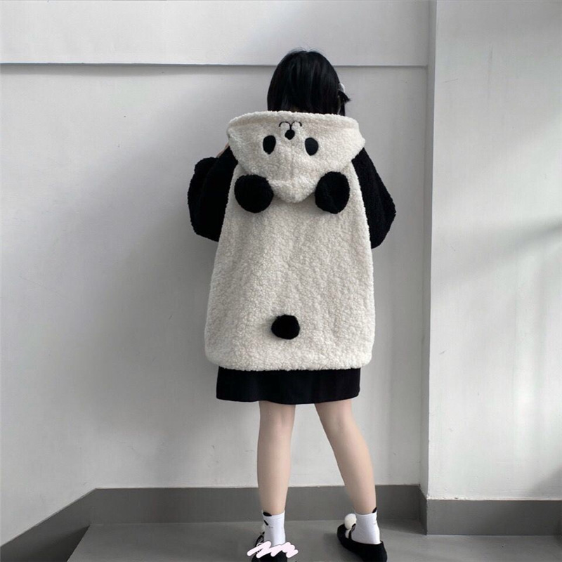 Autumn and Winter Japanese Soft Girl Lamb Fleece Coat Women's Loose All-match College Style Cute Top Cross-border Amazon Wholesale