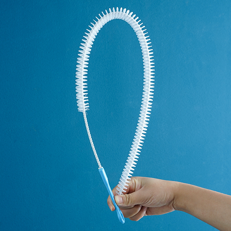 Flexible pipe dredge sewer hair cleaner face pool cleaning brush water pipe artifact tool