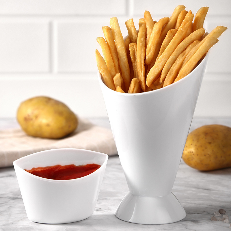 Steel Liren Plastic Potato Cup PP Salad Cup Kitchen Supplies Potato Cup French Fries Salad Bowl