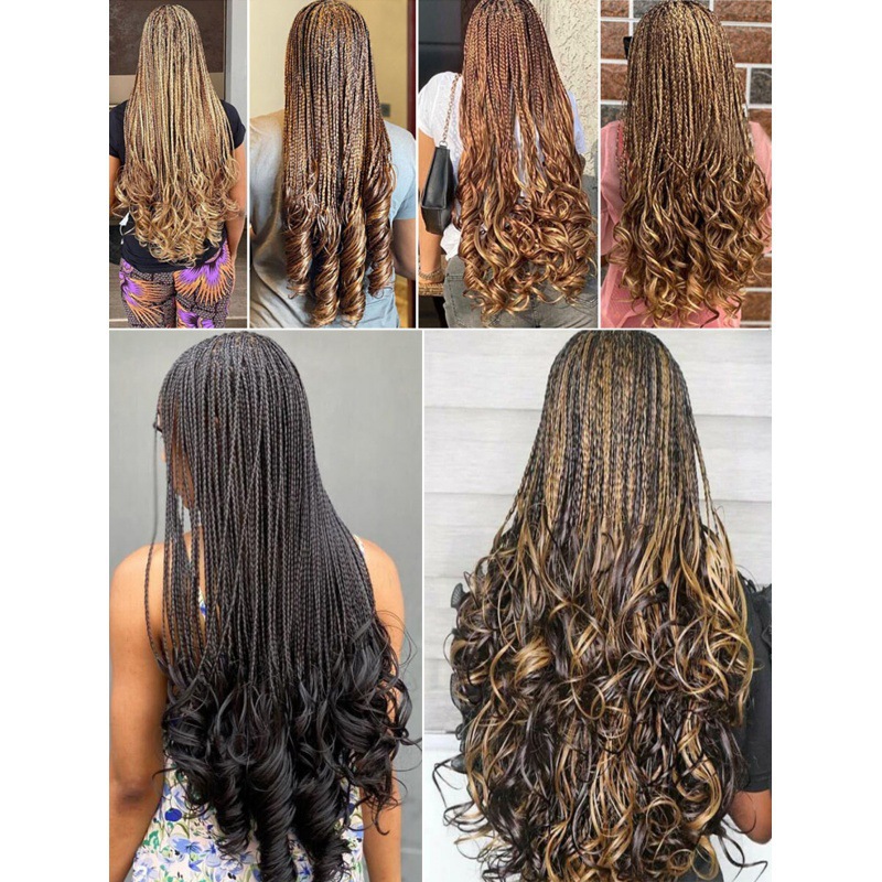 24inch French Curly crochet hair tube curved wig chemical fiber wig braid dirty braid braid hair