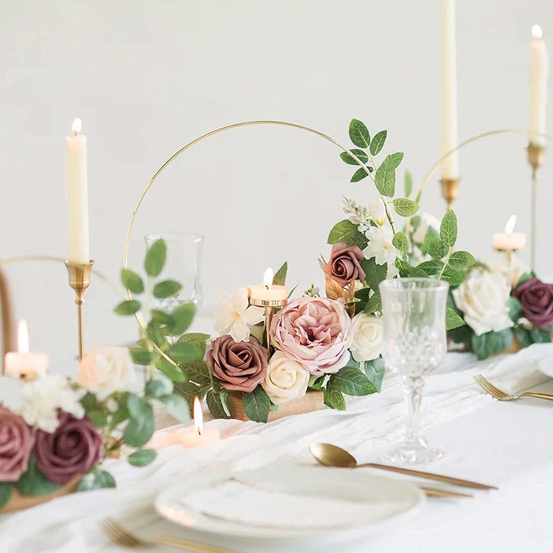 Железное кольцо Amazon Garland с деревянной основой DIY украшение свадебного стола железное большое железное кольцо гирлянды