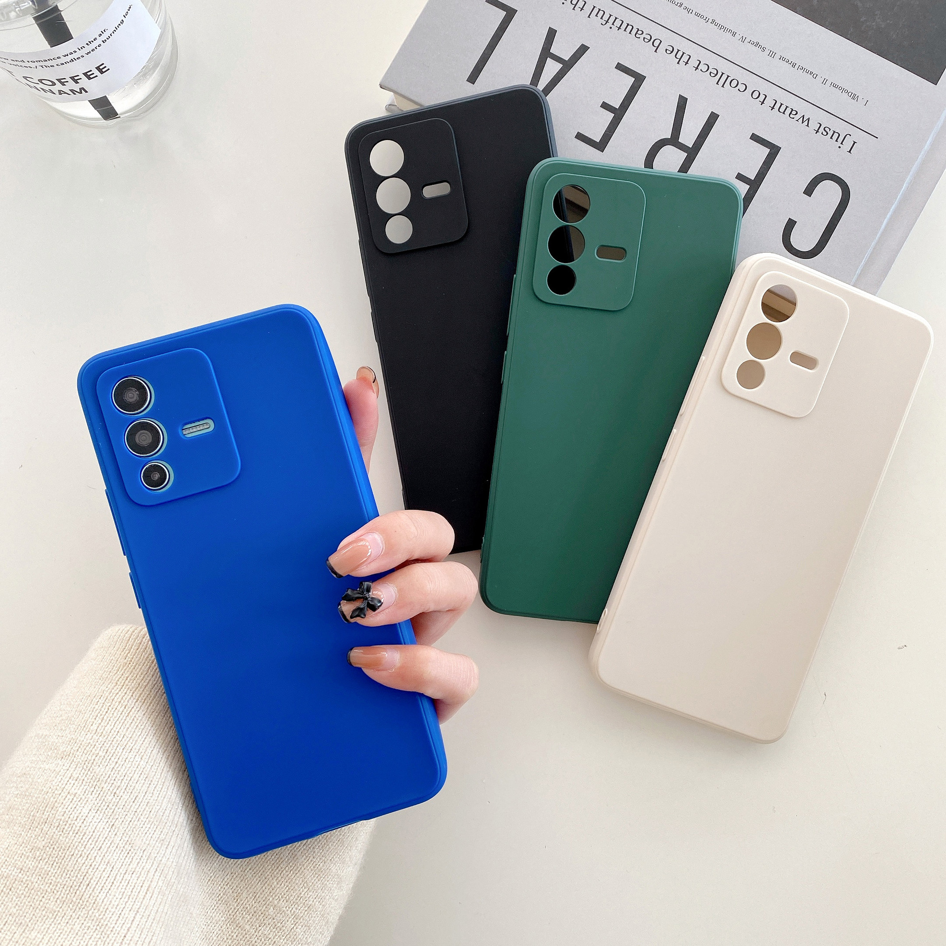 For vivoS20 Fine Hole Frosted TPU Straight Edge Y300 Protective Case iqooneo10 Rubik's Cube Silicone Phone Case