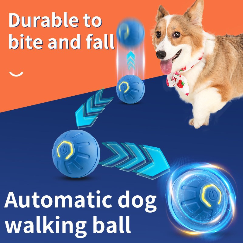 Pet Puppy Bite Resistant Electric Toy Automatic Dog Ball Dog Toy Self-Hei Relieving Artifact Pet Jumping Ball