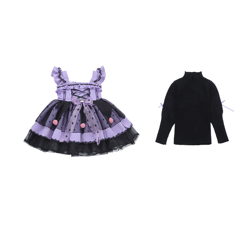 Girls Culomi Lolita Princess Dress Deviruchi Wings Show Dress Cake Birthday Dress Children's Dress