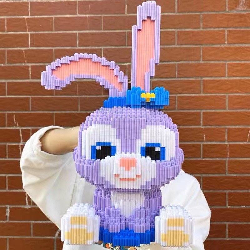 Super large new star rabbit building blocks toy compatible with Lego puzzle difficult boys and girls gift living room decoration