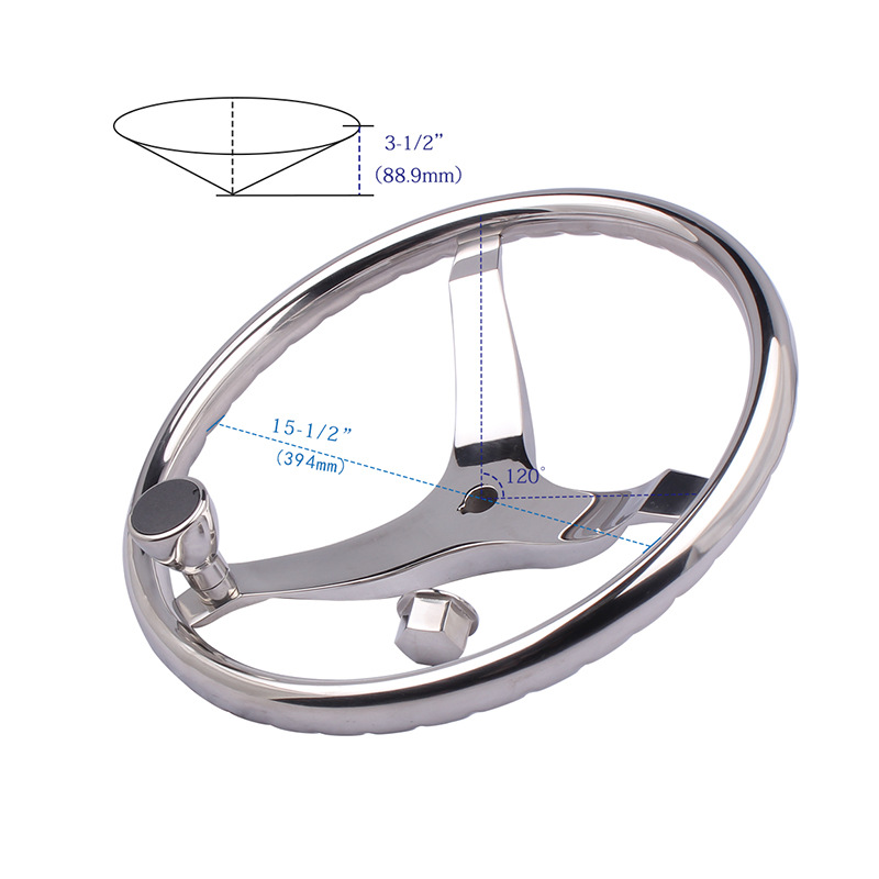 Yacht hardware accessories stainless steel marine hardware steering wheel hydraulic rudder steering wheel marine steering wheel