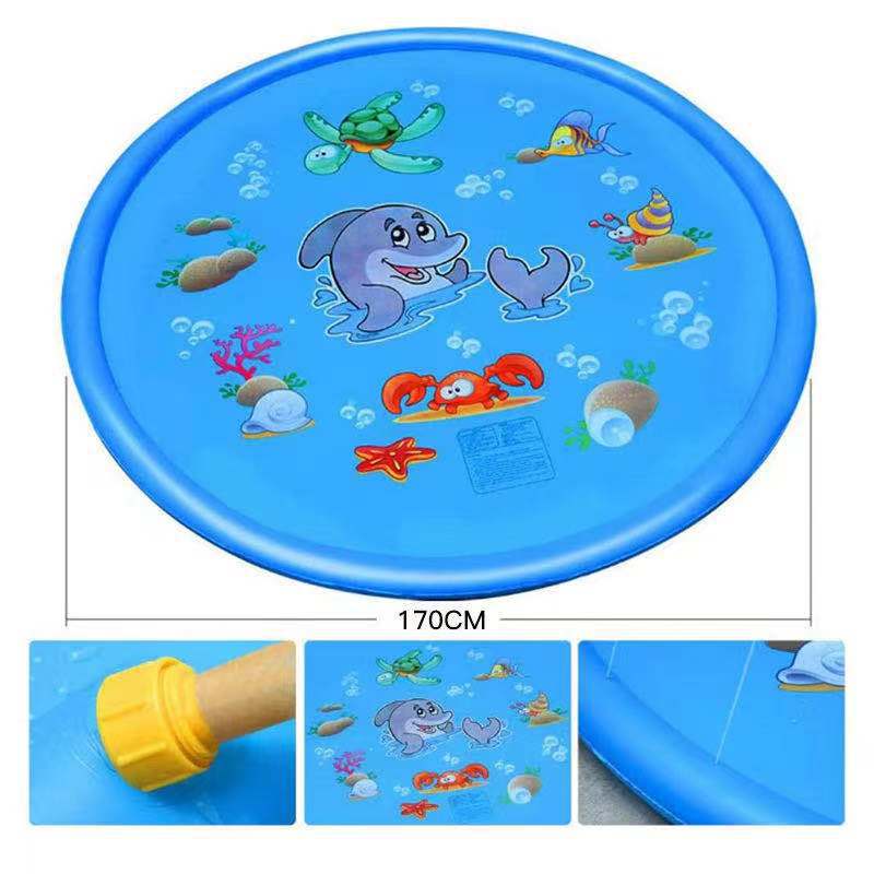 New water spray mat children's water toys summer outdoor spray pool lawn game fountain mat sprinkler mat wholesale