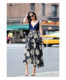 Chiffon Skirt Women's Summer Large Size New Mid-length Floral Skirt High Waist Foreign Trade Mid-length Skirt Slim A- line Gauze Skirt
