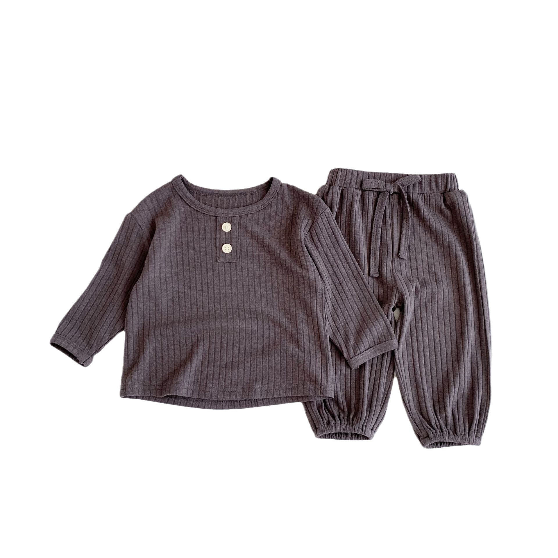 Baby Autumn Set Korean Children's Wear New Boys and Girls Baby Stretch Pit Top + Trousers Two-piece Set