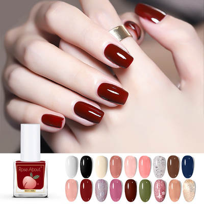 Small ice water-based peelable nail polish baking-free quick-drying tear-free odor-free transparent nail polish factory direct sales