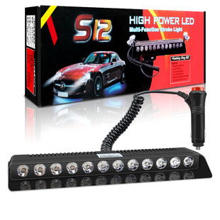 Factory direct supply high-power 12LED car front windshield flash light shovel-type suction disc light warning light