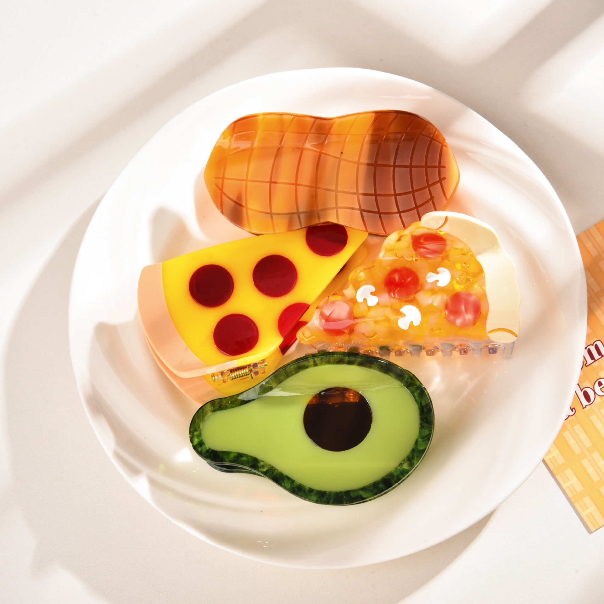 YHJ hair accessories New Design food hairpin peanut avocado acetate hair clip updo shark clip hair grip_voghion.com