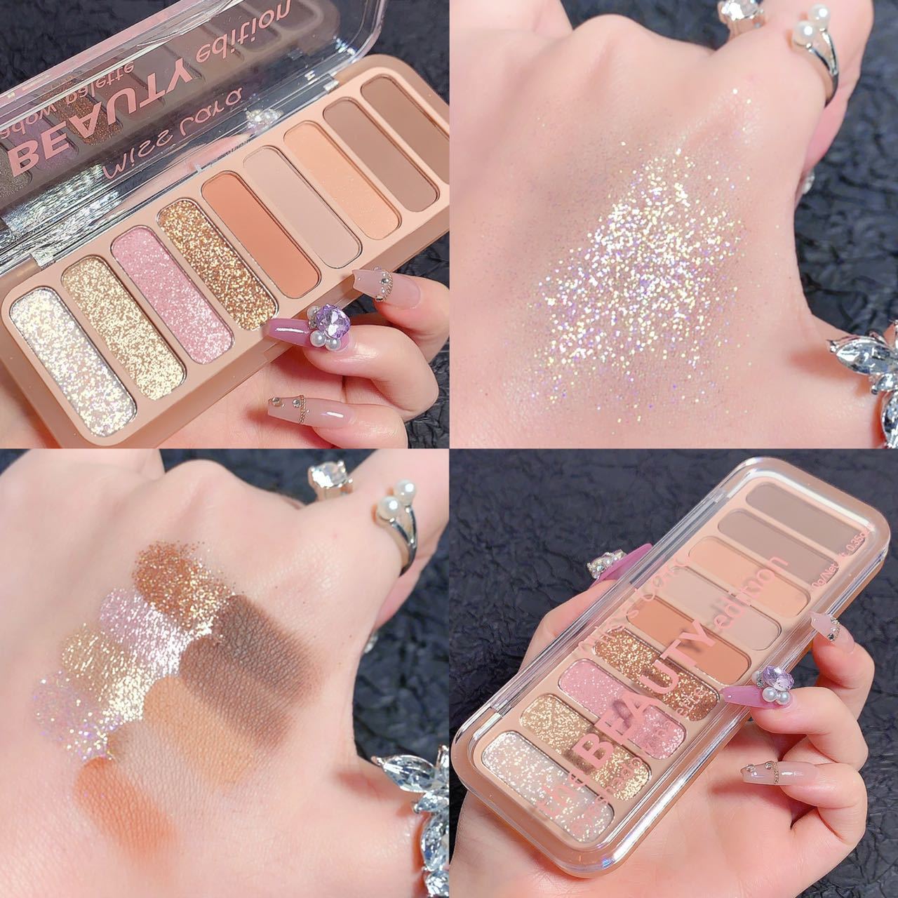 2023 new pearlescent 9-color eye shadow fine flash matte delicate not easy to take off makeup makeup makeup plate factory wholesale