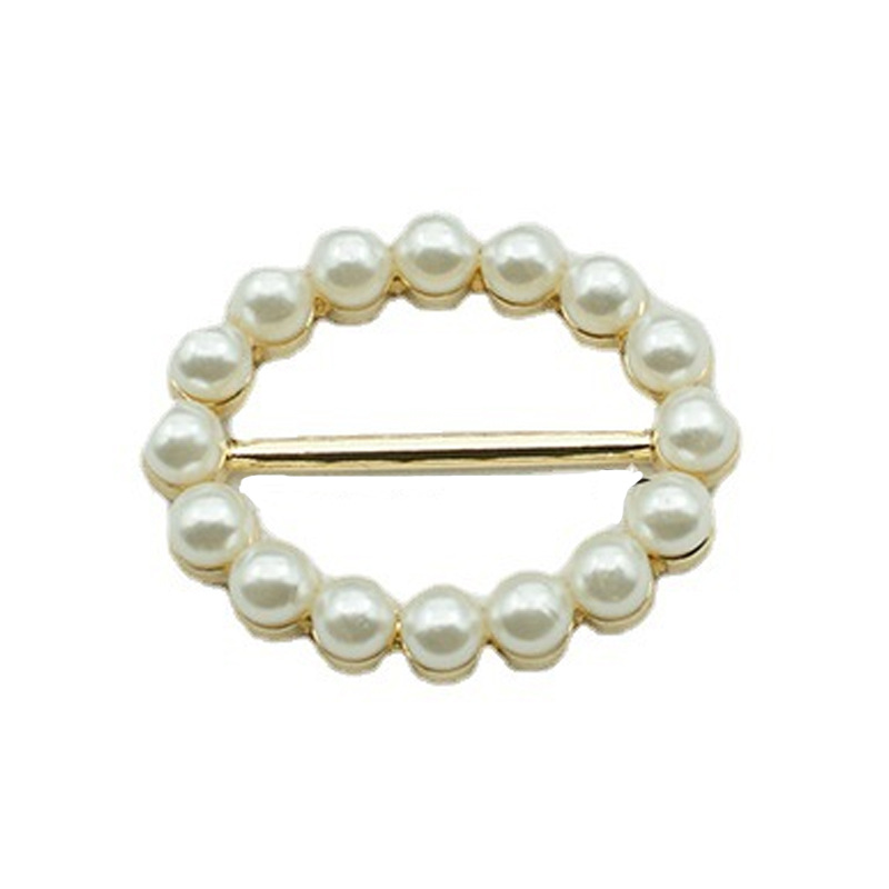 Korean multi-functional silk towel buckle wholesale high-level clothes accessories buckle pearl rhinestone corner knot buckle jewelry