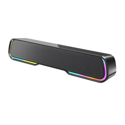 RGB Marquee Luminous Mini Sound Blaster Audio Desktop Long Portable Subwoofer High Power Bluetooth Speaker