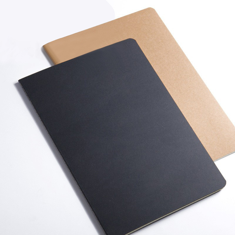 B5 Notebook Wholesale Student Simple Kraft Paper Linebook Notepad Blank Horizontal Line Grid Exercise Book
