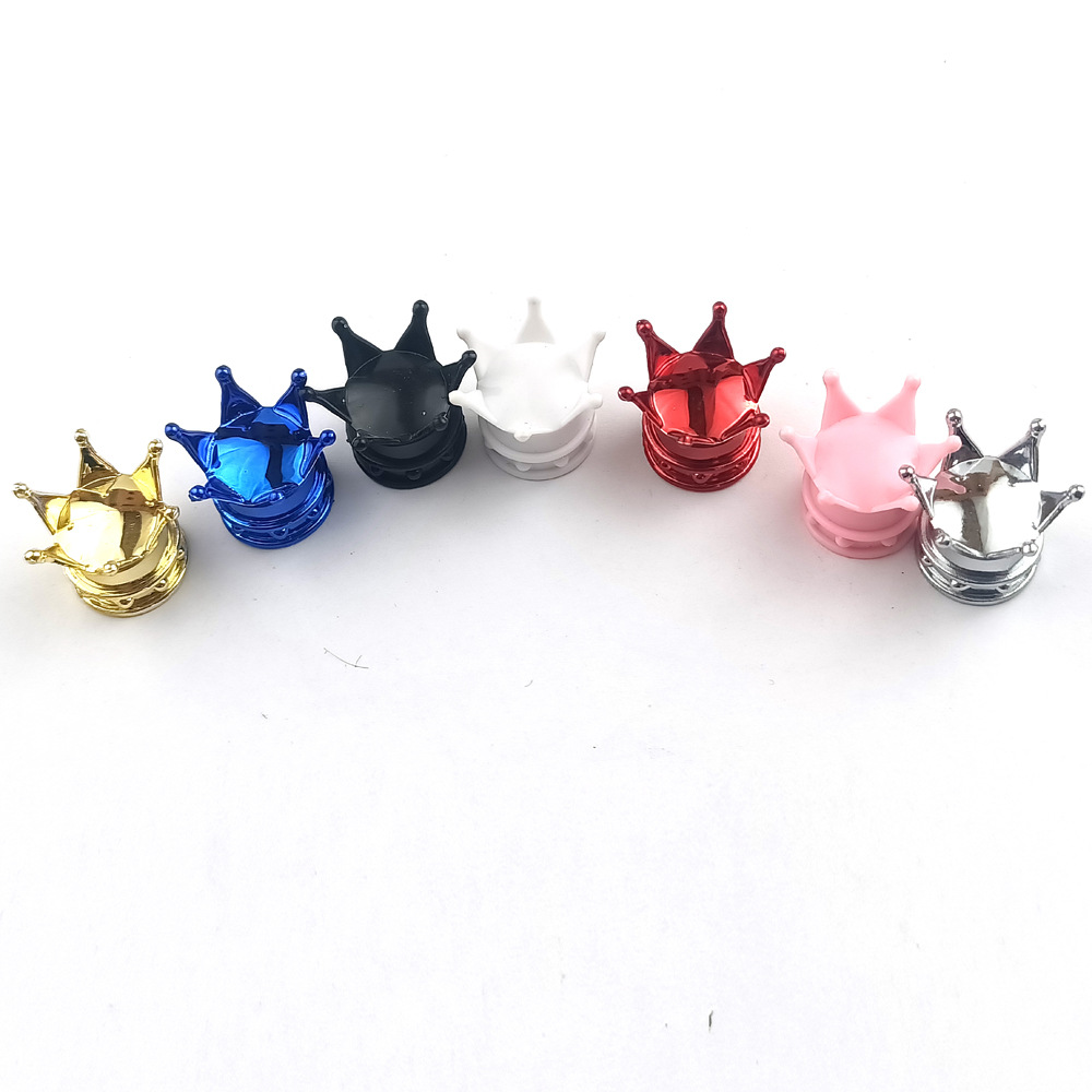 Crown tire modification accessories Crown valve cap seven-color valve cover tire valve cap