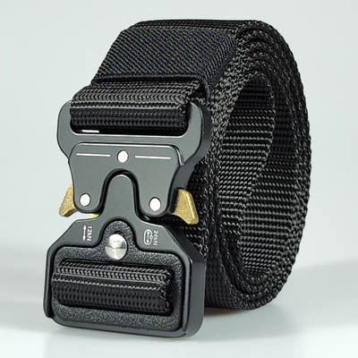 Spot supply beaded nylon tactical belt men's outdoor military fan multi-functional alloy buckle canvas belt