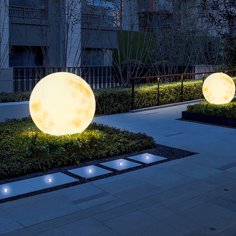 Moon Light Outdoor Waterproof Garden Light Solar Lawn Light Moon Light Landscape Atmosphere Ball Light Cross-border Exclusive