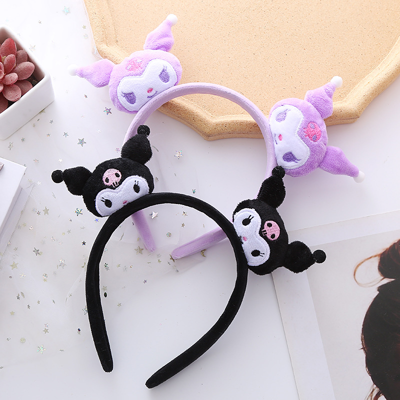 New Style Plush Animal Headband Double Head Kulomi Headband Makeup Simple Apply Mask Wash Face Hair Band Headwear