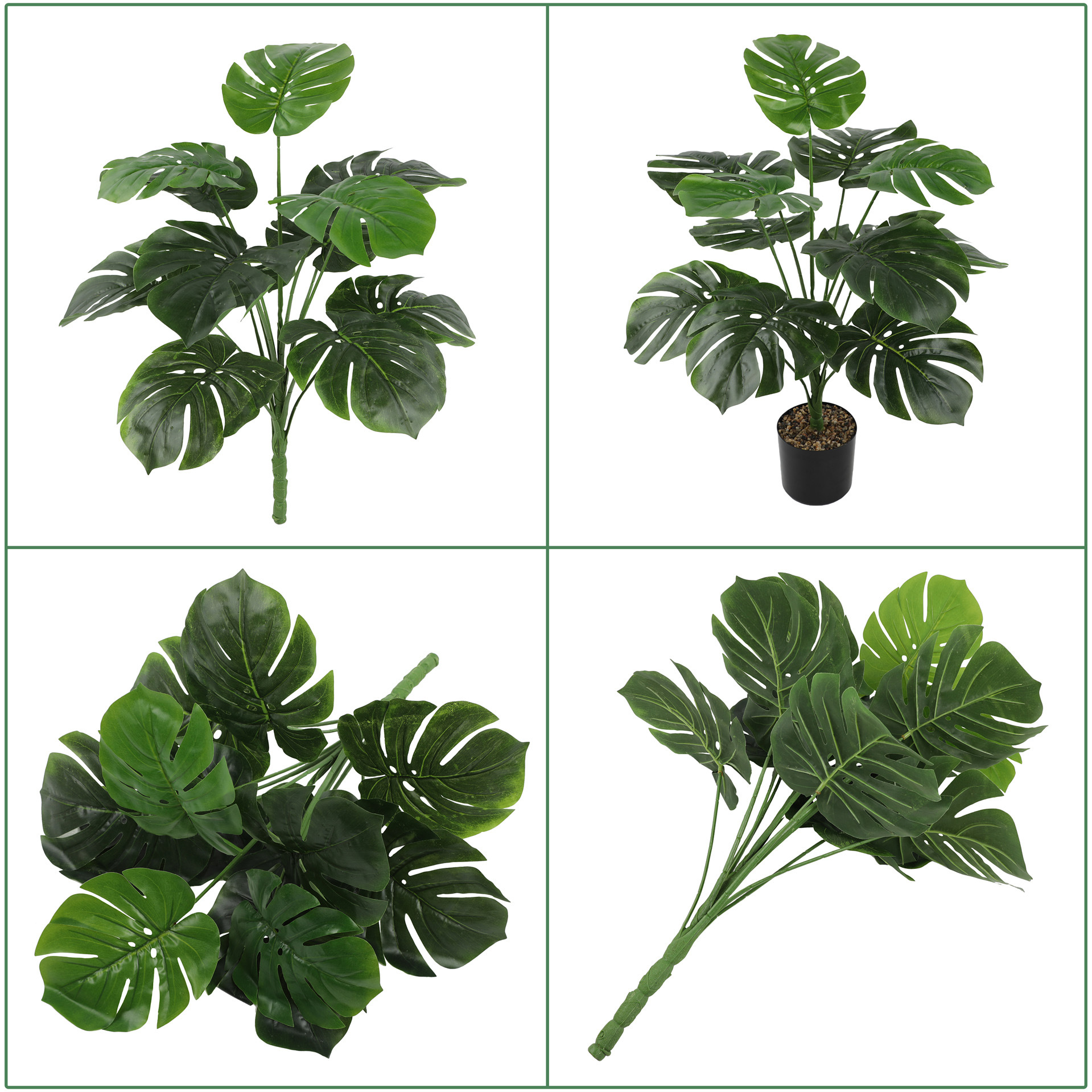 Simulation of turtle leaf potted cross-border green plants loose anemone iron leaves home decoration outdoor green plant ornaments wholesale