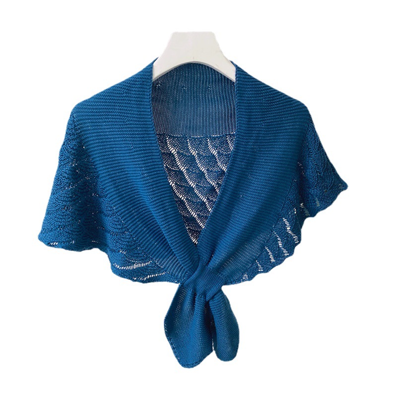 Crow's feet small shawl with socialite wind spring and summer cervical spine knitting air-conditioning room mermaid shoulder scarf fake collar