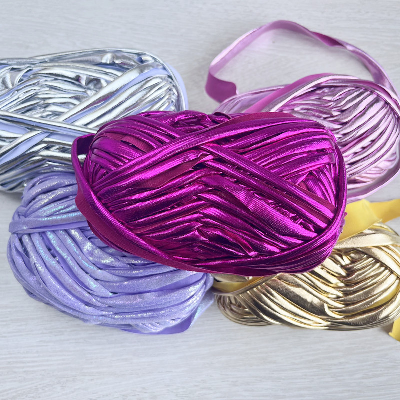 Magic color cloth line hand-woven color segment dyed hooded line floor mat line DIY woven material bag 100G group line