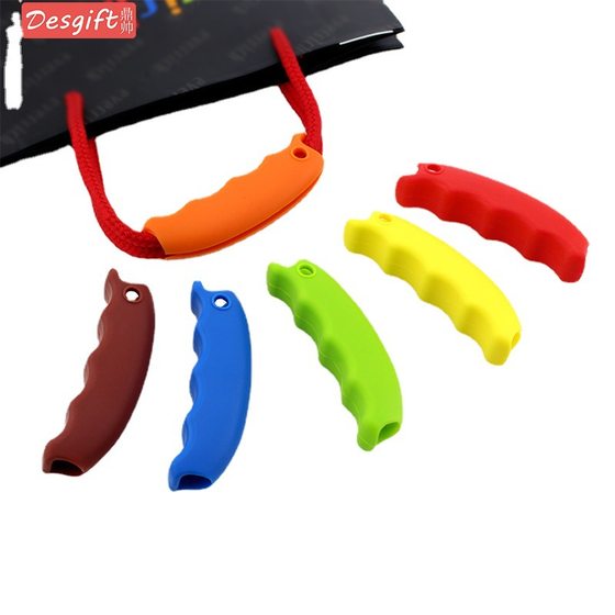 Labor-saving lazy anti-handle silicone handle large dish padded shopping bag printing LOGO