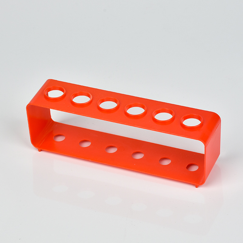 Scientific experiment equipment 6-hole test tube rack plastic test tube rack children's primary school science laboratory material package