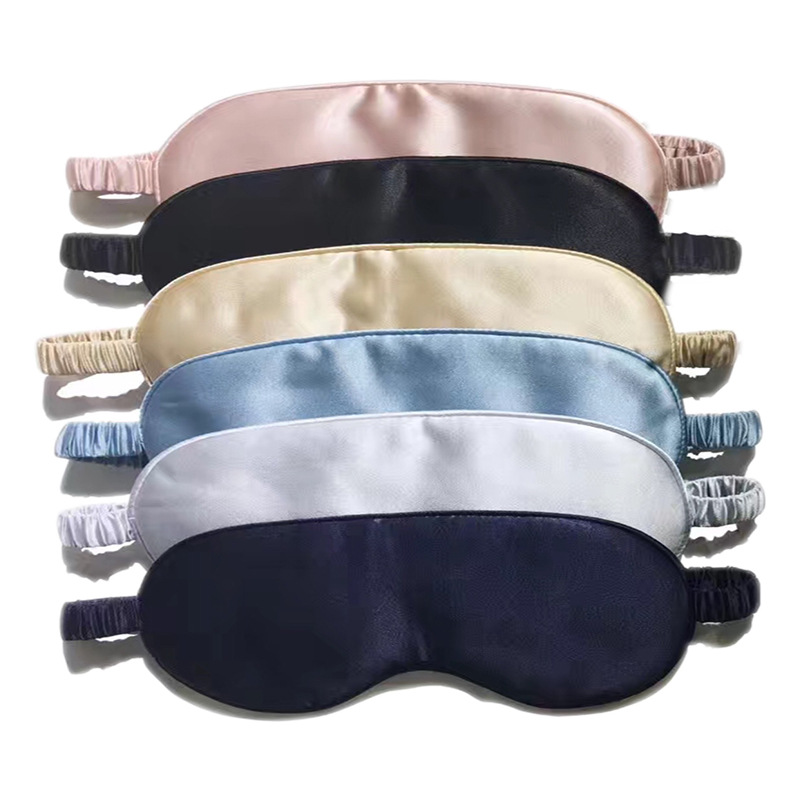 19 MMI silk eye mask double-sided 100% mulberry silk office lunch break sleep shading breathable eye mask printed logo