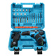12V two-speed two-power one-charge 24-piece toolbox flat plug