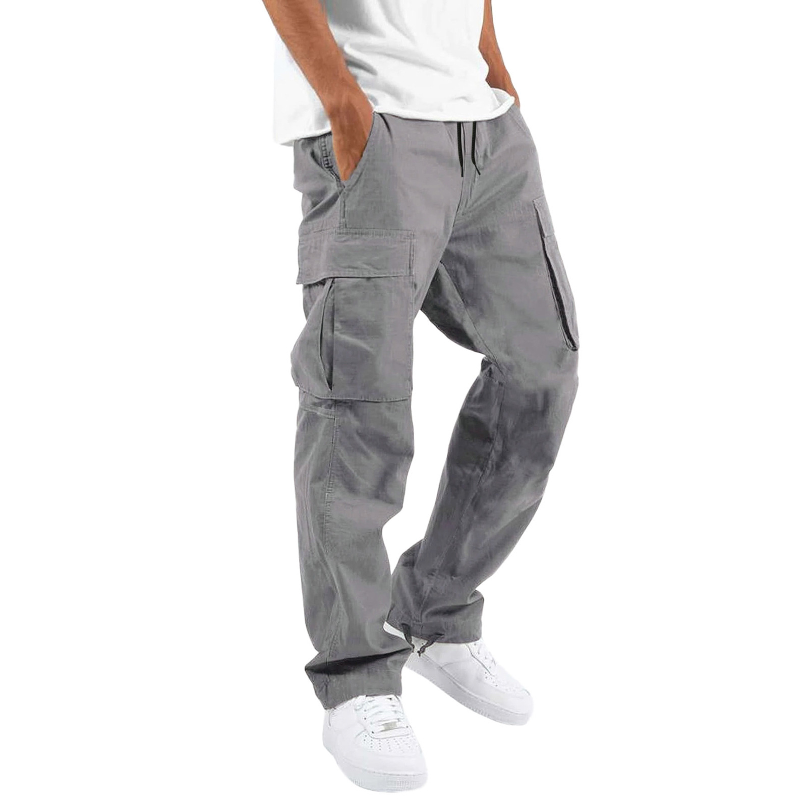 2022 Amazon Spring and Autumn New Men's Crane Pants European and American Independent Station Foreign Trade Drawstring Pocket Casual Pants