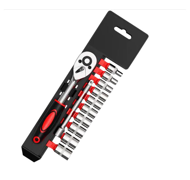 Socket wrench 12-piece multi-function tool ratchet quick repair car set ratchet quick wrench combination