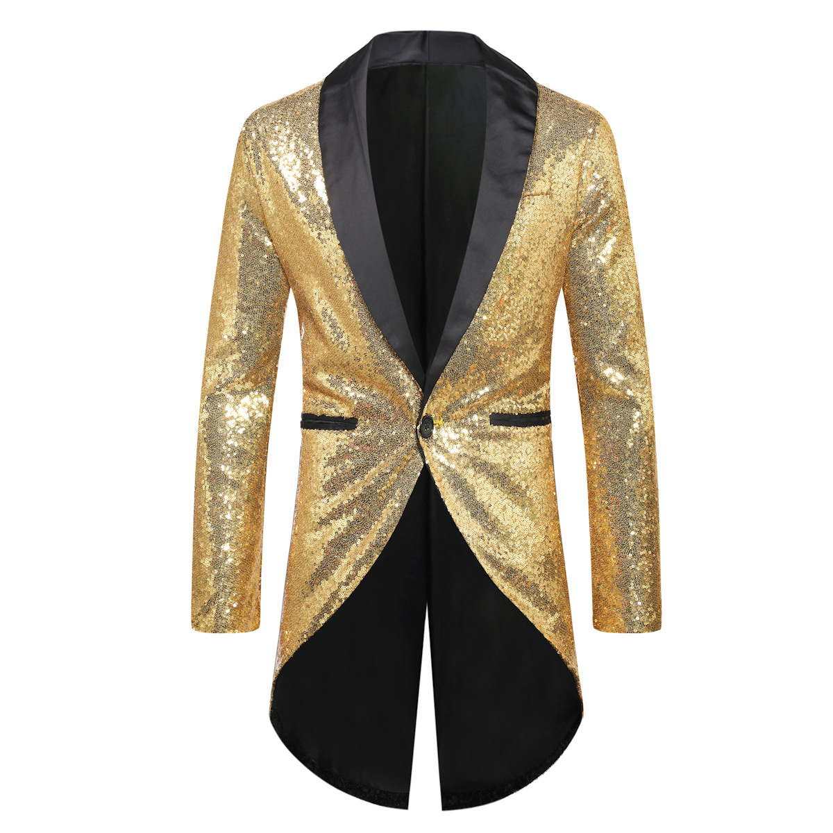 Autumn and Winter new fashion sequined suit AliExpress foreign trade purchasing men's one button suit tuxedo X49