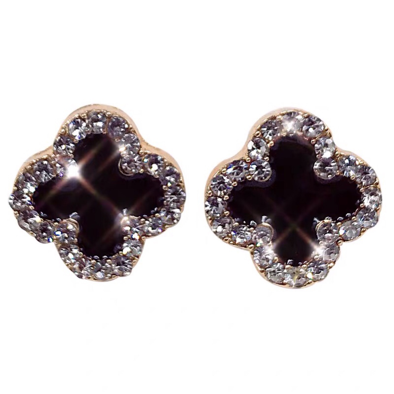 Classic Four-leaf Clover Earrings Women's Trendy Hot Earrings Temperament High-end Niche Design High-end All-match Earrings