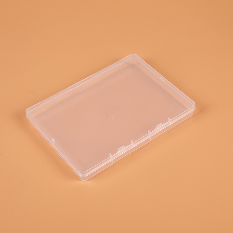 Plastic storage box 1.7 high packing box  rectangular flat box A4 file box jewelry card 