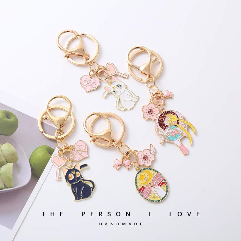 South Korea Original Cute Unicorn Pony Rainbow Keychain Girl's Heart Best Friend Bag Pendant Couple Accessories