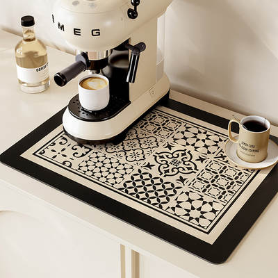 Light Luxury Style Easy-drying Kitchen Drying Mat Household Coffee Machine Non-slip Dining Mat Dirt-resistant Diatom Mud Absorbent Mat Anti-perm Mat