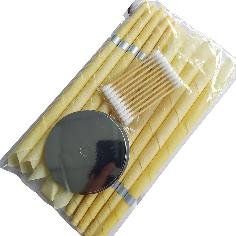 Factory foreign trade aromatic Ear Candle aromatherapy Ear Candle stick Ear Candle fireproof tin foil ring Ear Candle ten sets