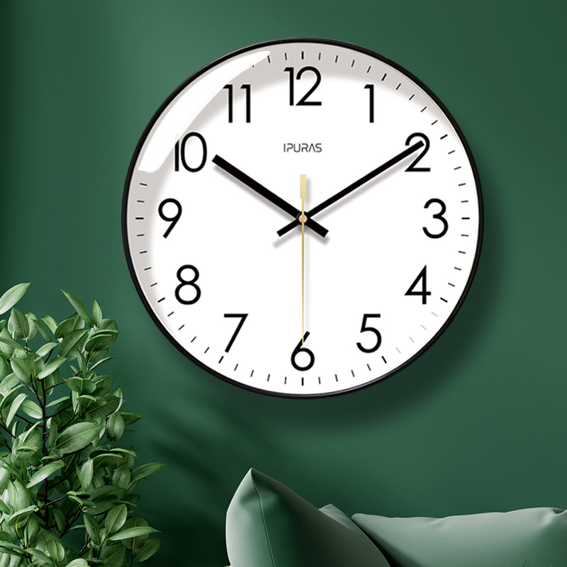 Ipla 6026 net red clock wall clock living room classic clock wall wall mute sweep second quartz clock