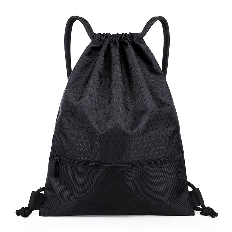 Nylon waterproof drawstring bag outdoor fitness sports men's and women's backpack company annual meeting event bag gift bag printing