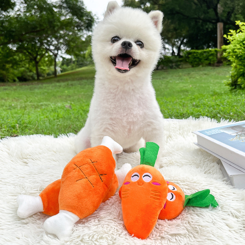 ダブルボーンチキンレッグフルーツニンジン野菜ペット犬猫ぬいぐるみ音作り一口耐性おもちゃ用品|undefined