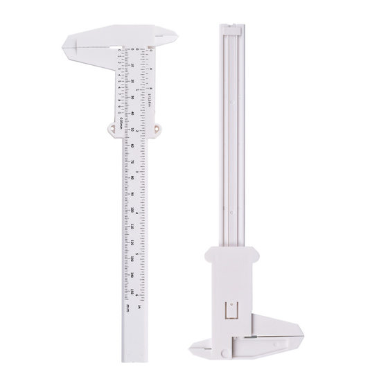 Embroidered plastic caliper plastic sliding measurement eyebrow ruler eyebrow positioning eyebrow Card Factory Direct label